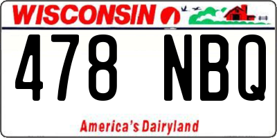 WI license plate 478NBQ