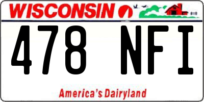 WI license plate 478NFI