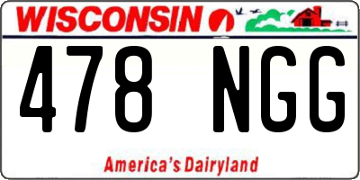 WI license plate 478NGG