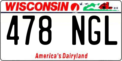 WI license plate 478NGL