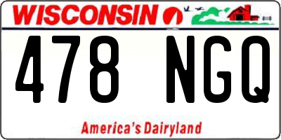 WI license plate 478NGQ