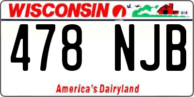 WI license plate 478NJB