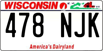 WI license plate 478NJK