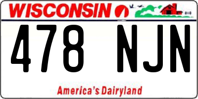 WI license plate 478NJN
