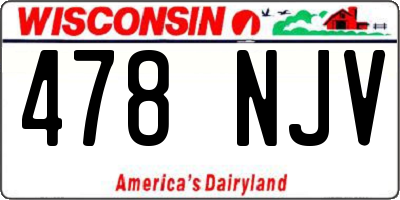 WI license plate 478NJV