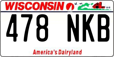 WI license plate 478NKB