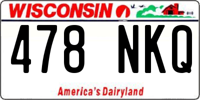 WI license plate 478NKQ