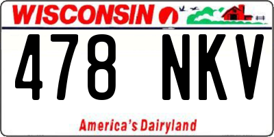 WI license plate 478NKV