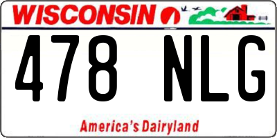 WI license plate 478NLG