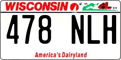 WI license plate 478NLH