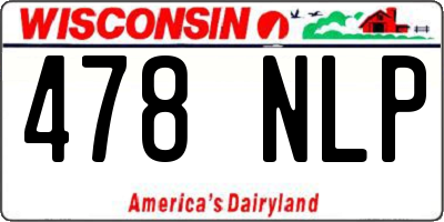 WI license plate 478NLP