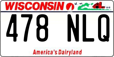 WI license plate 478NLQ