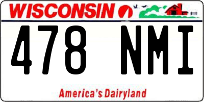 WI license plate 478NMI