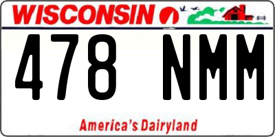 WI license plate 478NMM
