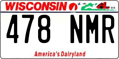 WI license plate 478NMR
