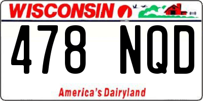 WI license plate 478NQD