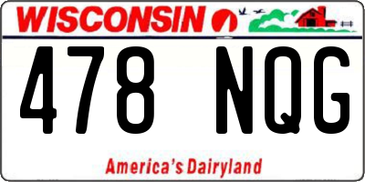 WI license plate 478NQG