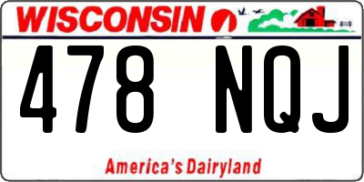 WI license plate 478NQJ