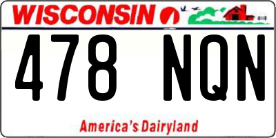 WI license plate 478NQN