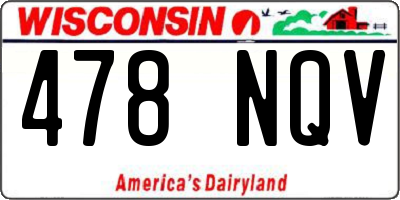WI license plate 478NQV