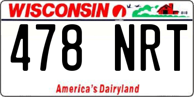 WI license plate 478NRT
