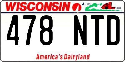 WI license plate 478NTD
