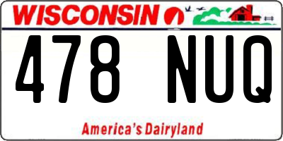 WI license plate 478NUQ