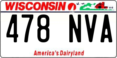 WI license plate 478NVA