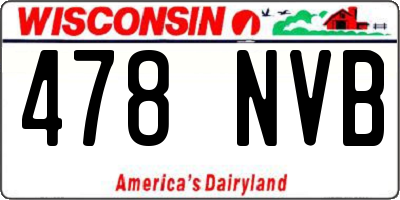 WI license plate 478NVB