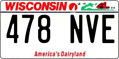 WI license plate 478NVE