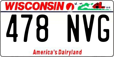 WI license plate 478NVG