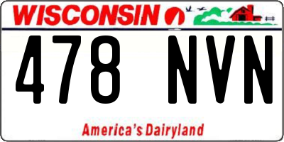 WI license plate 478NVN