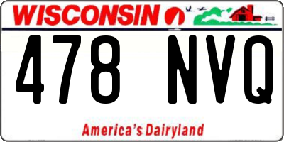 WI license plate 478NVQ
