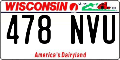 WI license plate 478NVU