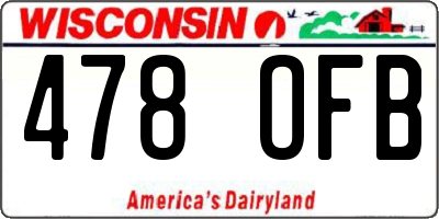 WI license plate 478OFB