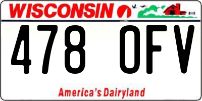 WI license plate 478OFV