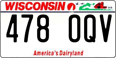 WI license plate 478OQV
