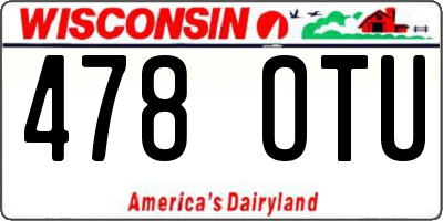 WI license plate 478OTU