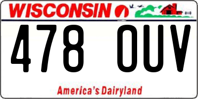 WI license plate 478OUV