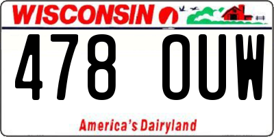 WI license plate 478OUW