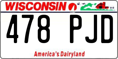 WI license plate 478PJD