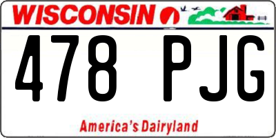 WI license plate 478PJG
