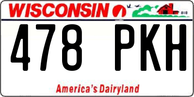 WI license plate 478PKH
