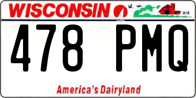 WI license plate 478PMQ