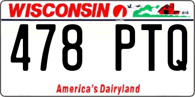 WI license plate 478PTQ