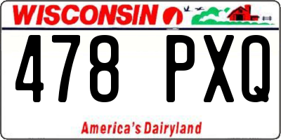WI license plate 478PXQ