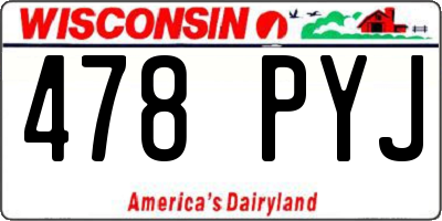 WI license plate 478PYJ