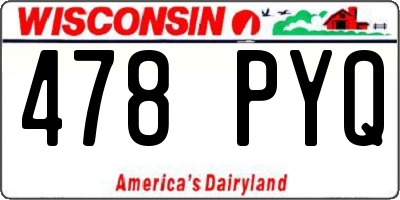 WI license plate 478PYQ