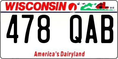 WI license plate 478QAB