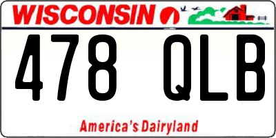 WI license plate 478QLB